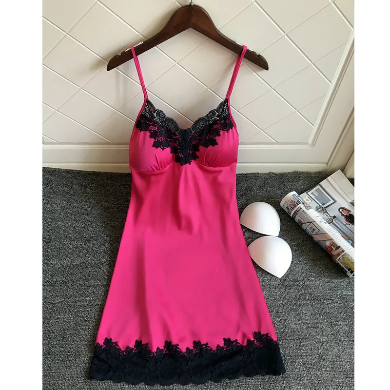 Женское сексуальное шелковое атласное нижнее белье с V-образным вырезом