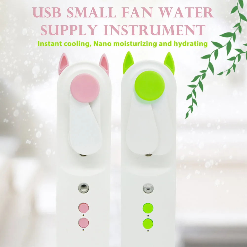 2020 Portable 2 In 1 Water Spray Mist Fan Electric USB Rechargeable Handheld Mini Cooling Air Conditioner Humidifier | Бытовая техника