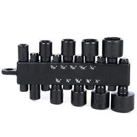 broppe 10pcs 14 inch hex shank power nut driver drill bit set metric imperial socket wrench screw screwdriver