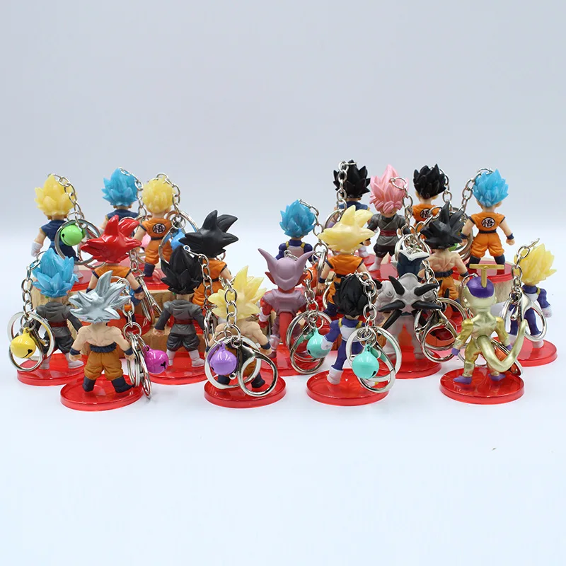 

21 Pieces/Set of Monkey King Creative Cartoon Character Keychain Monkey King Doll Doll Bell Pendant Metal Pendant