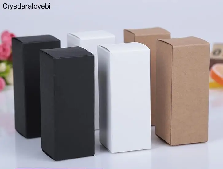 

100 шт 6 размеров 10 мл/20 мл/30 мл/50 мл/100 мл белая черная крафт-бумага губная помада коробка эфирного масла капельница бутылка косметика подарочн...