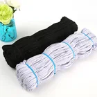 Эластичная лента 3 мм, 6 мм, белая, черная, 3 мм-12 мм, высокоэластичная плоская резинка, лента для талии, швейная эластичная веревка, сделай сам, маска