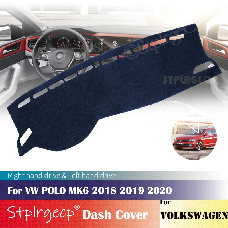 Для Volkswagen VW POLO MK6 2018 2019 2020 анти скольжения Мат панельная крышка приборной
