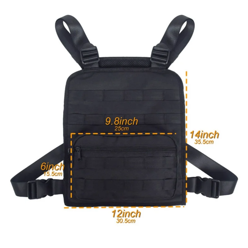 

Tactical Molle Chest Bag Backpack Men Adjustable Multi-Functional Molle Tool Pouch Shoulder Bag Tactical Vest Bag