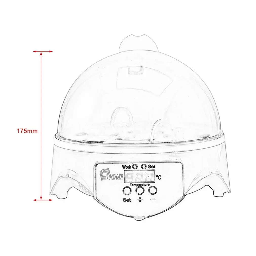 

7 Eggs Incubator Plastic Digital Chicken Temperature Control Automatic Incubator Hatcher Incubation Tools Supplies