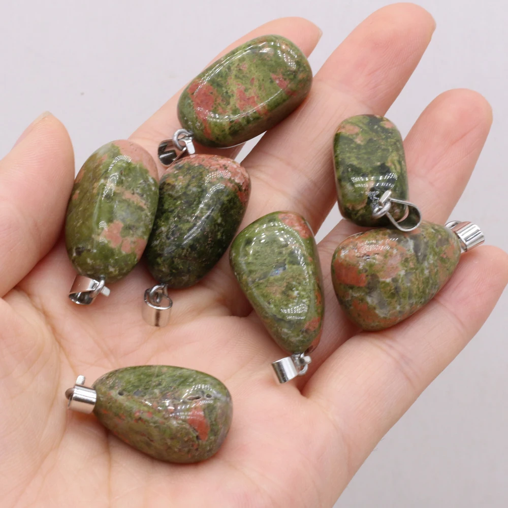 

Hot New Product Natural Stone Semi-precious Stone Pendant Irregular Shape Exquisite Pendant for Making DIY Necklace Accessories