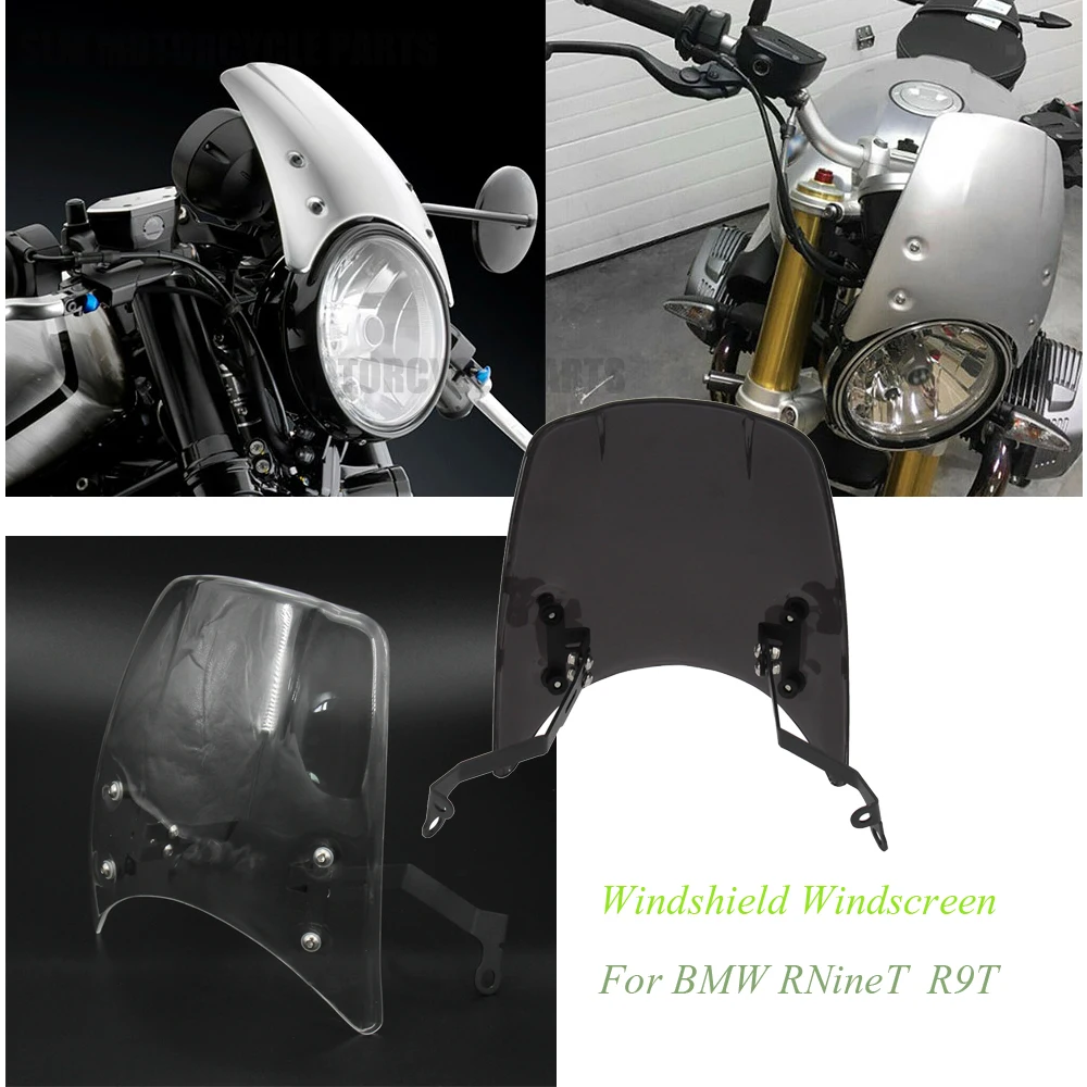 

Motorcycle Windshield Aluminum Wind Deflector Windscreen For BMW R NINE T NINET R9T R 9 T Racer Pure Urban scrambler 2014-2022