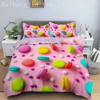 3d printed duvet cover colorful cookies bedding set comfortable duvet cover set bed linens for kids twin full queen king size