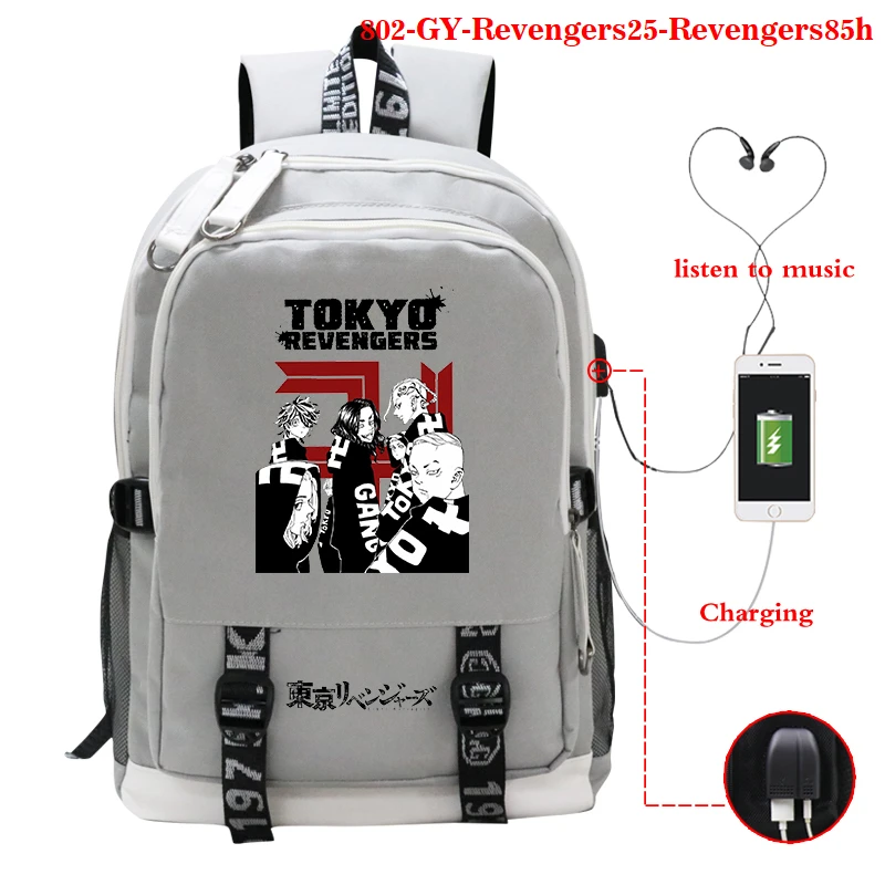 

Аниме-рюкзак унисекс, с принтом Токийский призрак, для мужчин и женщин, дорожная сумка через плечо, рюкзак для женщин, 2021