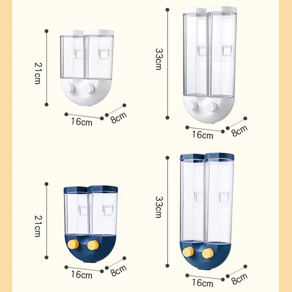 

Grain Storage Tank Transparent Food Storage Box Plastic Clear Container Set With Pour Lids Kitchen Storage Bottles Jars