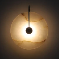 vintage marble led wall lamp personality home wall decoration lampshade led lighting fixture for home decor bedroom gold lamps
