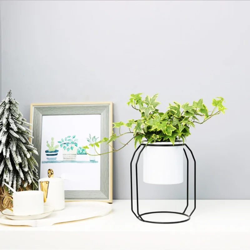 Цветочный горшок с подставкой металлический для сада домашнего офиса балкона |