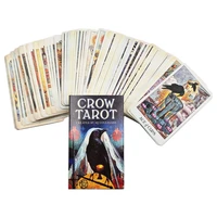 crow tarot deck family party mysterious divination fate gameplay 78 tarot cards board game entertainment playing table game