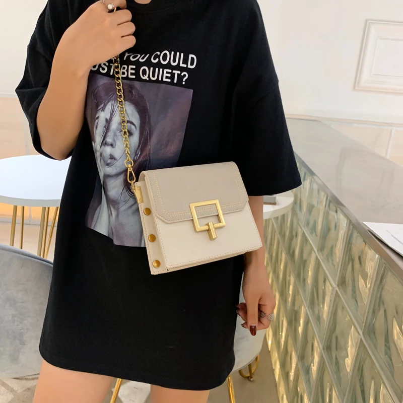 Модная квадратная шлифовальная цепь сумка через плечо bolsa feminina сумки через плечо для женщин sac основные женские сумки для женщин сумочка