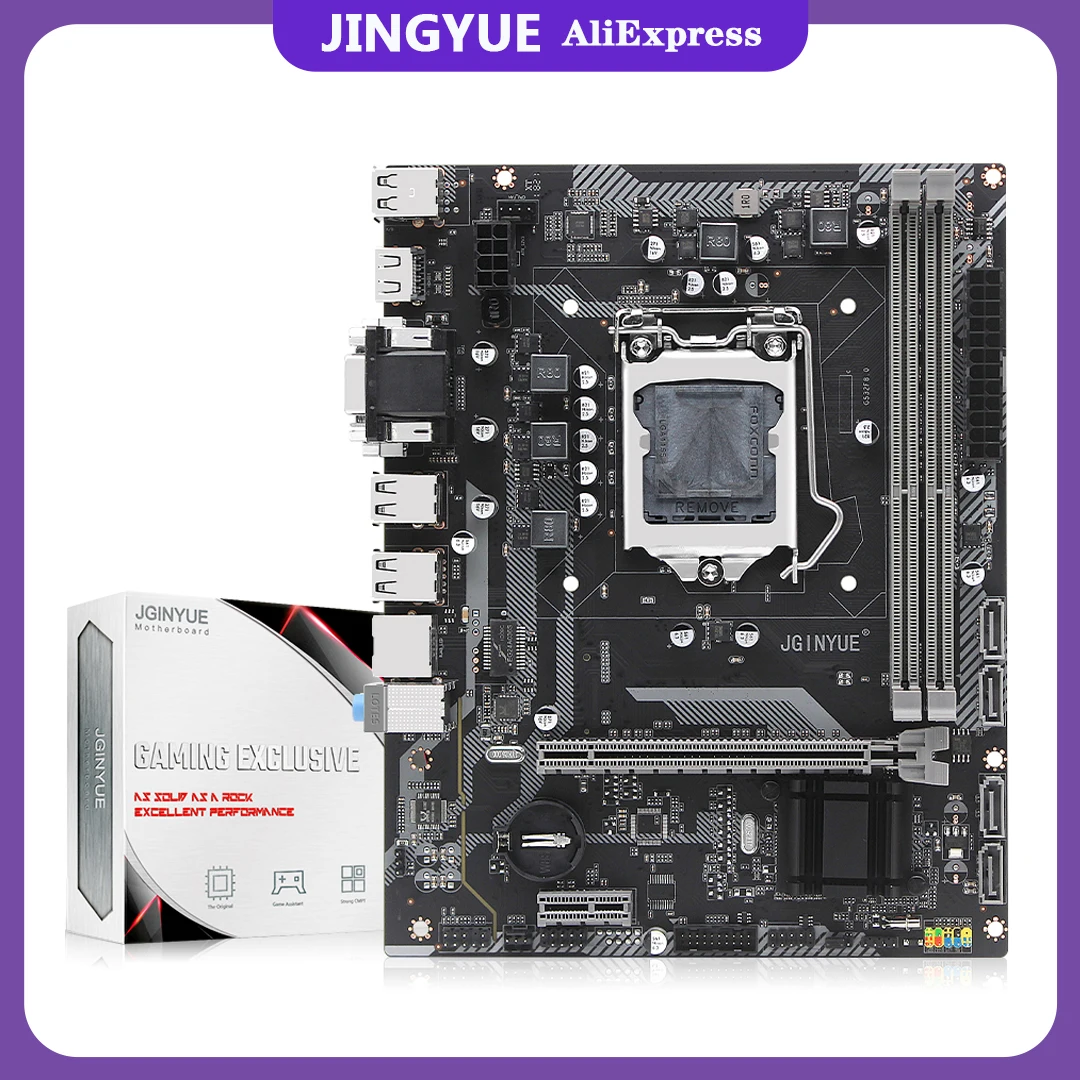 

Материнская плата JGINYUE H61, LGA 1155, поддержка оперативной памяти DDR3, процессор Core I3 I5 I7, ПК, геймер Vga Hdmi Micro-Atx H61 G532