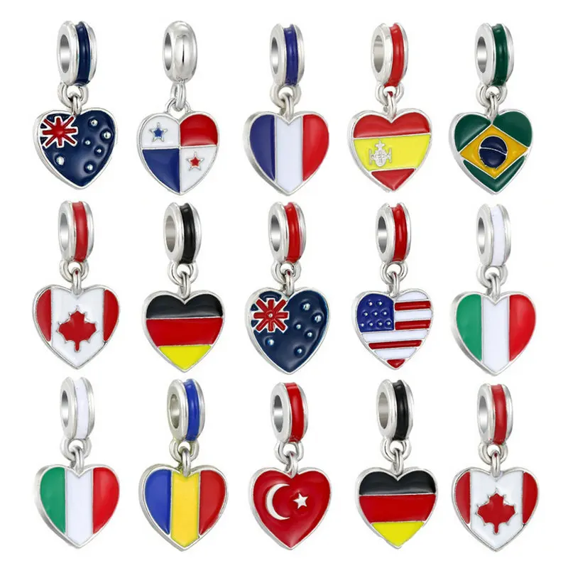 Ледяной речной Шарм бусы для браслетов и ожерелий сделай сам эмаль металл