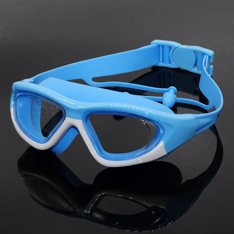 

Children's Swimming Glasses Anti Fog Swimming Glasses Boys And Girls' Big Frame Earplug Swimming goggles Children's Cartoon