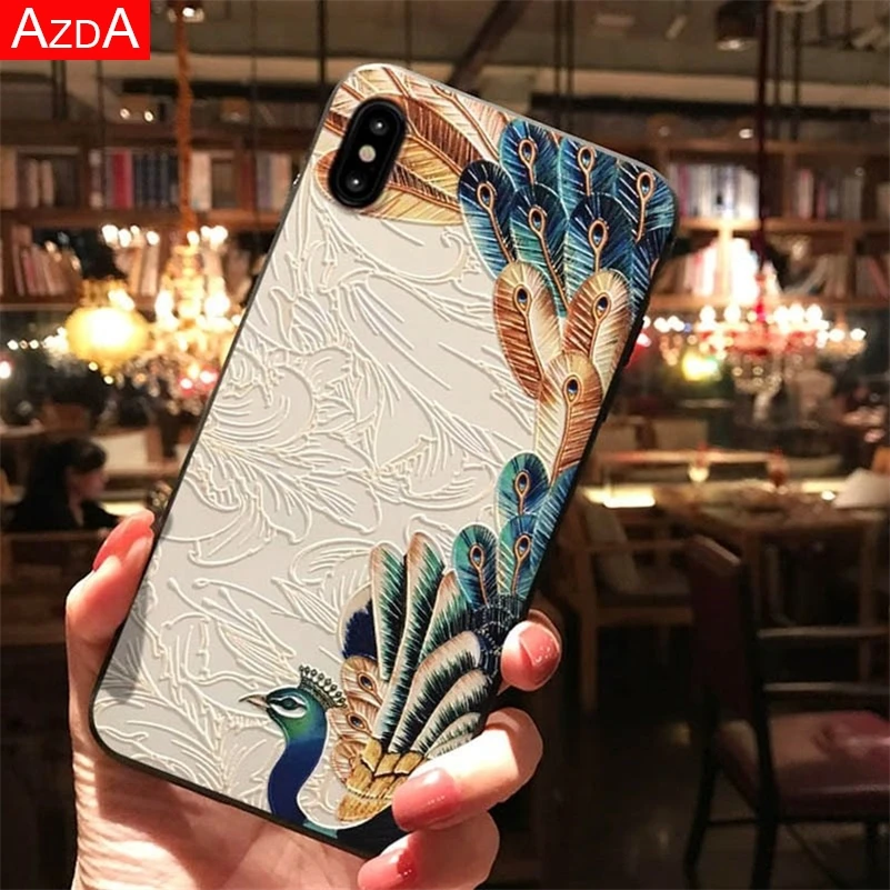 3D чехол с тиснеными цветами для Samsung Galaxy S9 S10 S20 FE S21 Ultra A10 A21S A12 A40 A50 A70 A51 A71 A52 A72 A32 A31