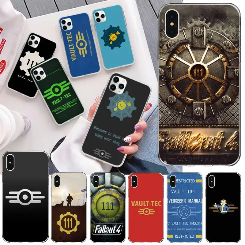 Чехол для телефона Fallout vault tec 111 черный корпус из ТПУ iPhone 11 pro XS MAX 8 7 6 6S Plus X 5S SE 2020