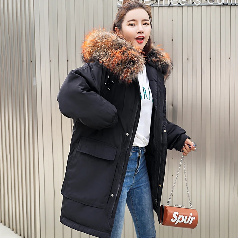 Высокое качество новинка 2019 Зимняя женская куртка теплая утолщенная с капюшоном