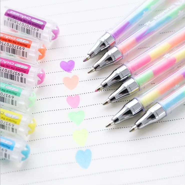 1 шт. кавайная гелевая ручка радужного цвета Женская школьные и офисные