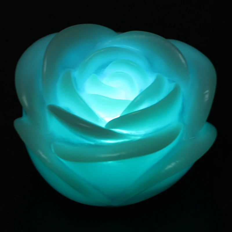 7 Color Romantic Changing LED Floating Rose Flower Candle Night Light | Лампы и освещение