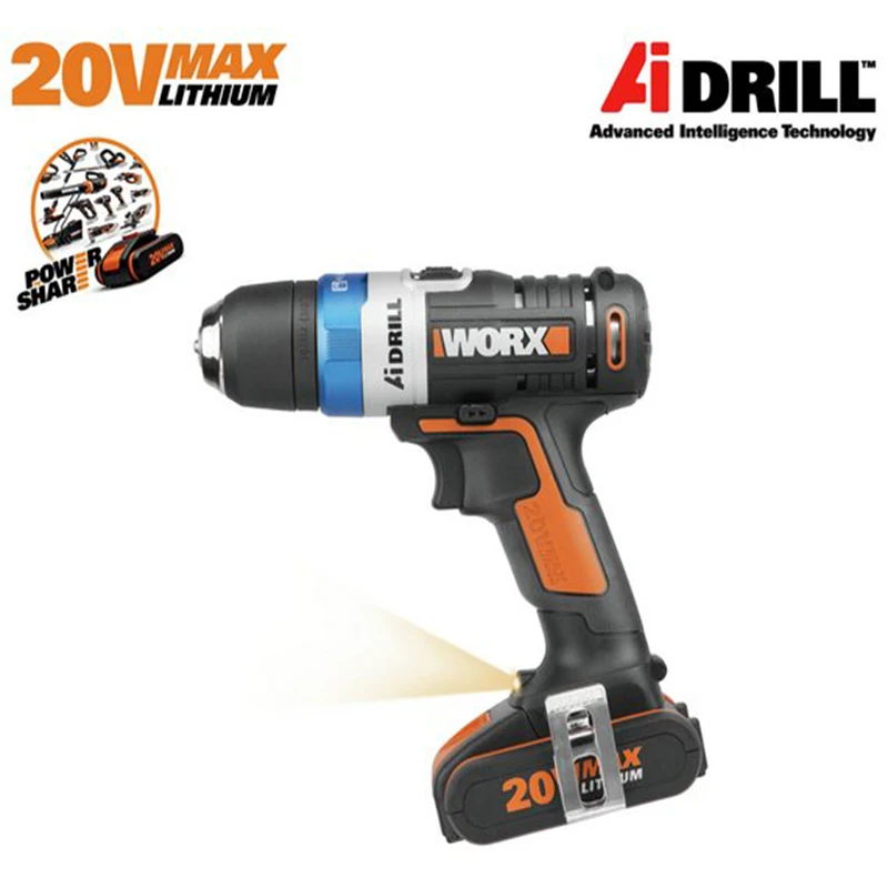 Бесплатная доставка электрическая Беспроводная отвертка Worx 20 в Powershare AiDrill WX178