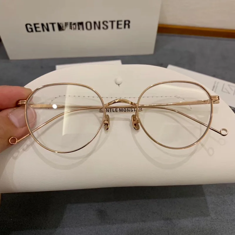 

GM In The Mood Jenny Same Design Korean Fashion Round Optical Eye Glasses Frame for Men myopia Clear Glasses Women Myopia 제니、