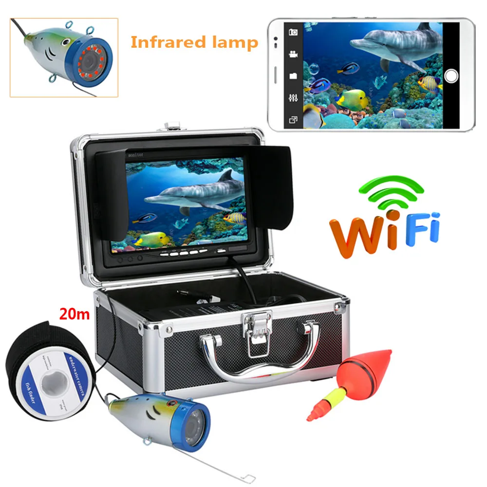 Беспроводная подводная рыболовная камера GAMWATER HD 720P Wi Fi 30 м или 50 видеозапись для