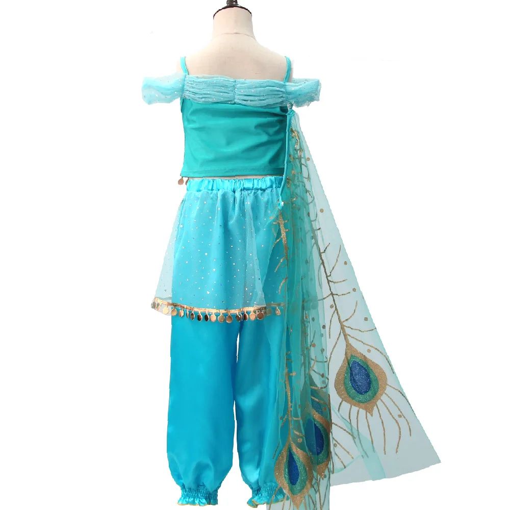 Костюм принцессы жасмин для детей платья танца живота индийские девочек платье