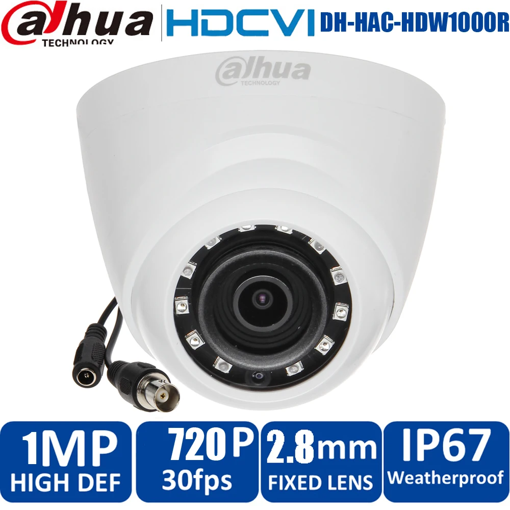 HD720p Dahua HDCVI камера 1 МП DH HAC HDW1000R ИК купольная видеонаблюдения IR расстояние 20 м|distance|