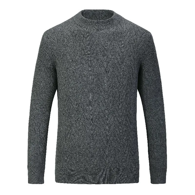 naizaiga 100% cashmere Men's o- neck Round sweater cable flower pullover boy winter MPSM304 | Мужская одежда