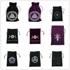 Бархатная пентаграмма Таро оракул карты сумка для хранения руны Созвездие ведьмы аксессуары для гадания ювелирные изделия кости шнурок посылка