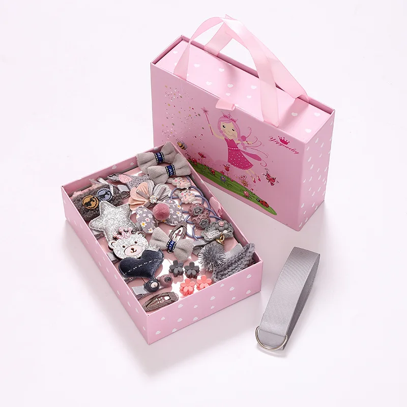 Детская шпилька для волос с милым мультяшным бантом 24 шт. Шпилька набор