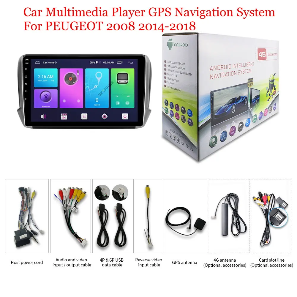 

Автомобильная магнитола 2din для PEUGEOT 2008 2014-2018, мультимедийный плеер, радио, 9-дюймовый экран, DSP, стерео, система GPS-навигации
