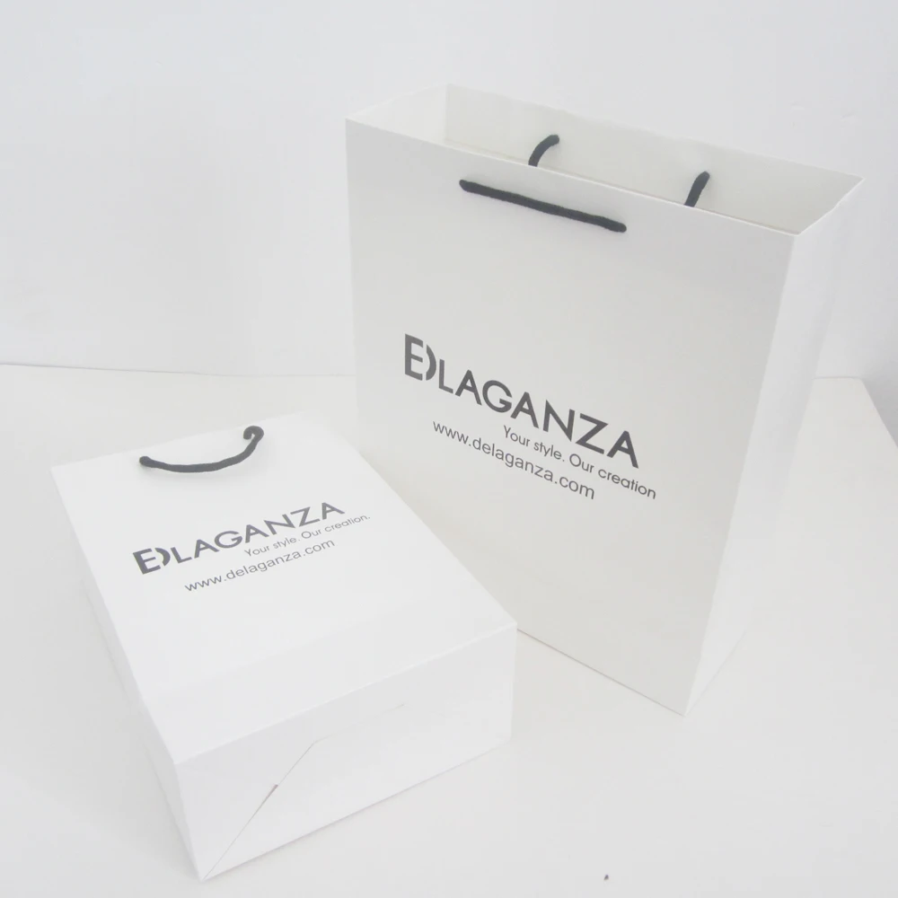 

200pcs Thank You Shopping Bags Paper Shopping Bags With Logo Paper Gift Bag Customized Wedding Paper Bag Personal 28x20x10cm