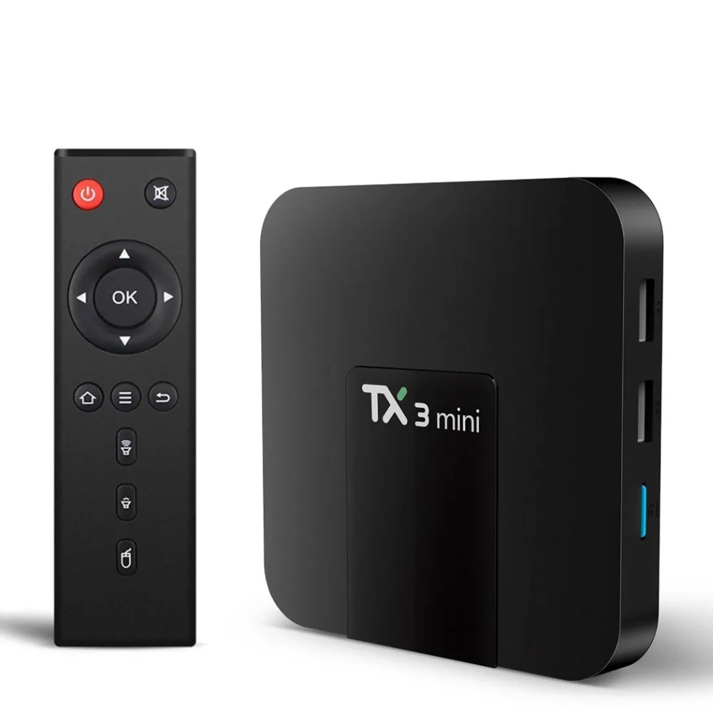ТВ приставка TX3 Mini Android 7 1 Smart TV H2.65 IP 4K телеприставка медиаплеер Amlogic S905W 2G 16G Tanix