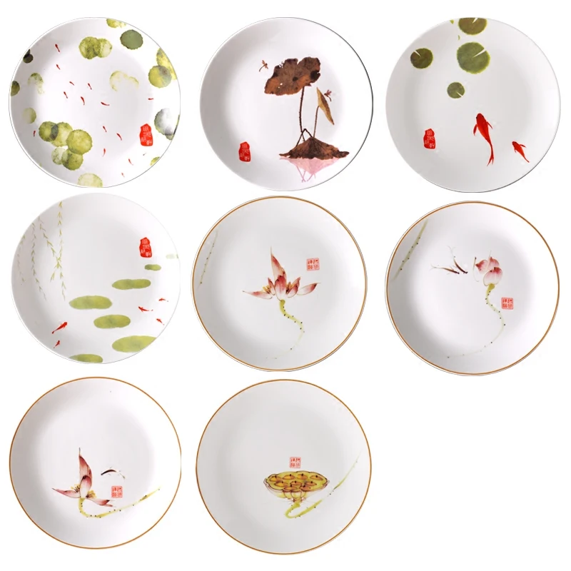 8 дюймов китайского лотоса керамический подвесной Тарелка настенная