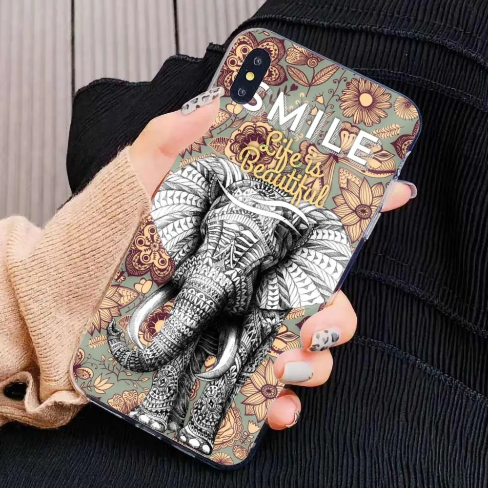 Силиконовый чехол-кошелек Pretty Henna Elephant для ZTE Blade A910 A610 A530 A510 Oneplus One plus 3T 5T 6T 6 7 7T Pro |