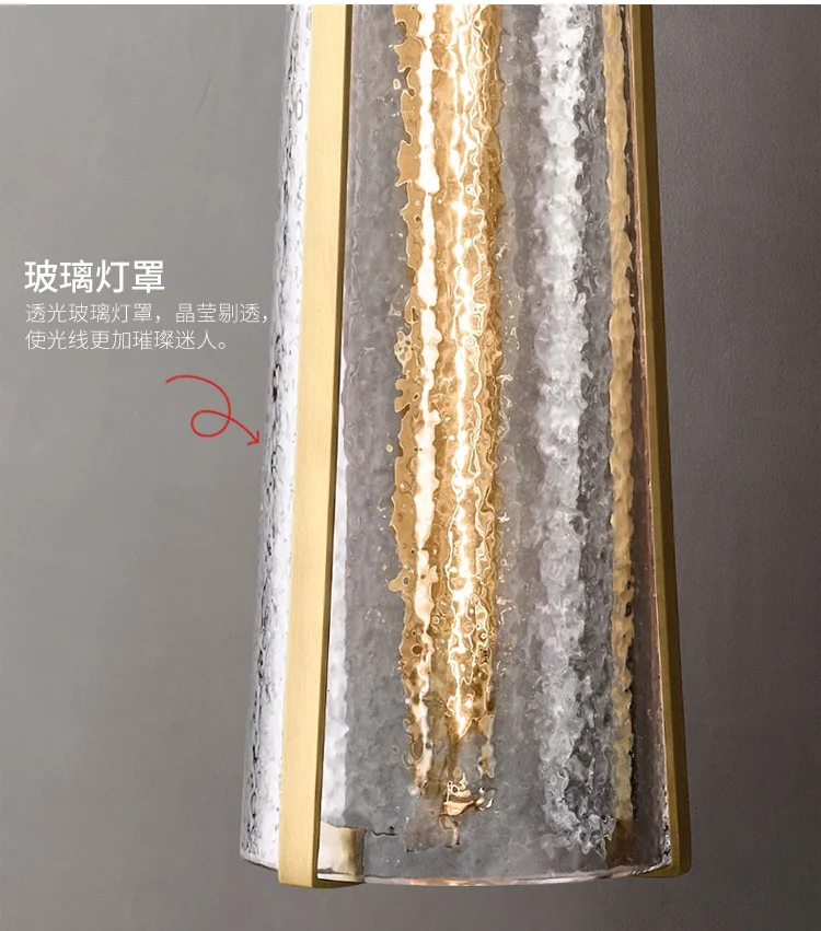 Большой Настенный светильник Гостиная золотистая медь Современный бра для