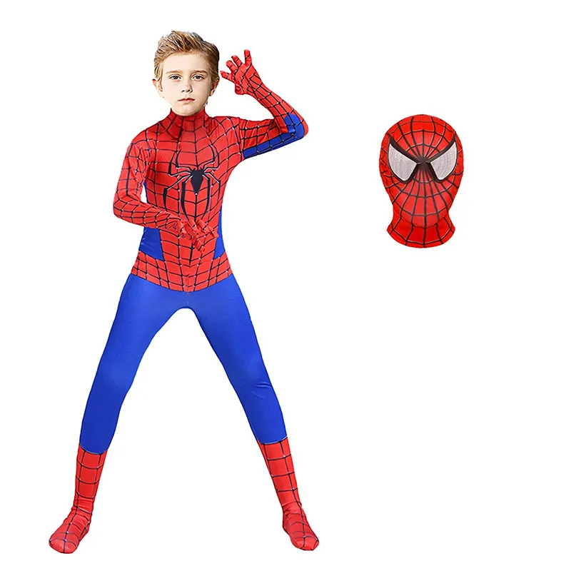 

Костюм Супергероя человека-паука, детское боди из спандекса, комбинезон для косплея на Хэллоуин Zentai, 3D Стиль