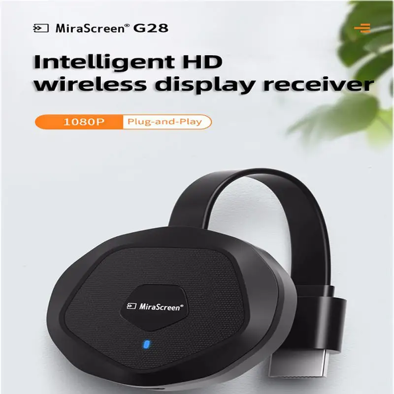 

MiraScreen G28 2.4G/5G Wifi HDMI-compatible Airplay HD TV Stick Wireless Display Receiver 1080P Media Streamer Sharing Adapter