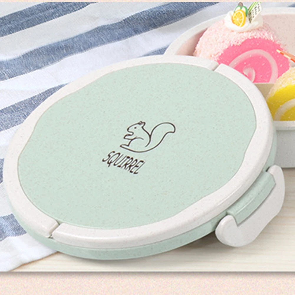 Food Storage Lunch Box Picnic Container Portable Fruit Office Student Home With Handle Lightweight Round Double Layer Bento | Дом и сад