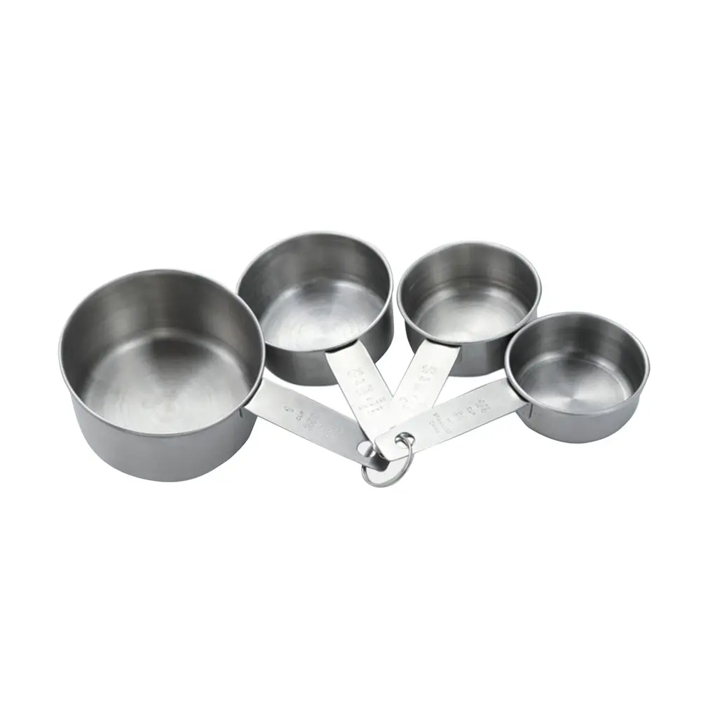 

4pcs/set Multi Purpose Measuring Cup and Spoon Tea Spoon Coffee Measuring Tool Stainless Steel Sets Spoons Set Kitchen Gadgets