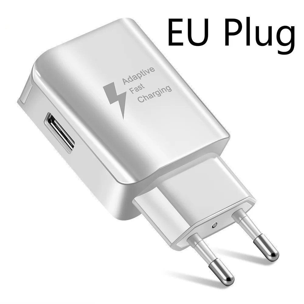 EU white Универсальное быстрое зарядное устройство USB EU US Plug для путешествий, настенное зарядное устройство для мобильного телефона, адаптер для samsung Xiaomi huawei LG Micro usb зарядка - Тип штекера: EU white
