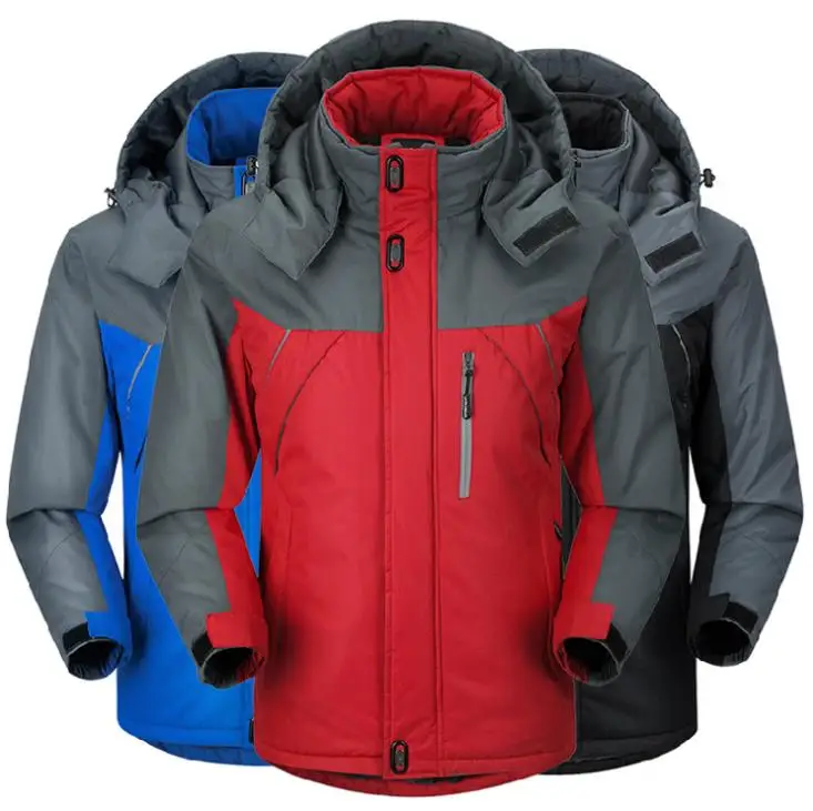 

Winter Parka Men's Windbreak Plus Velvet Thick Warm Windproof Fur Coats Male Hooded Anorak Jackets Men Fleeces Winter Outerwear
