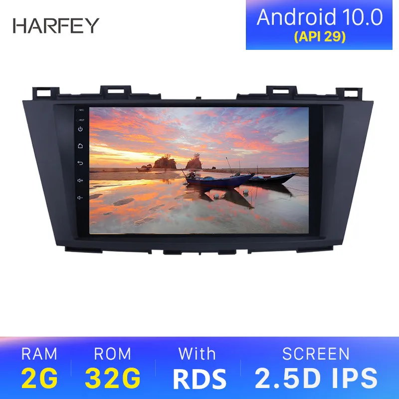Автомобильный мультимедийный плеер Harfey Android 10 0 GPS радио для Mazda 5 2009 2010 2011 2012 9 &quot 2Din