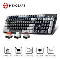 HEXGEARS GK705Plus Kailh BOX Switch Mechanical Keyboard Hot Swap LOL 104 Keys Waterproof Mechanical Gaming Keyboard for desktop