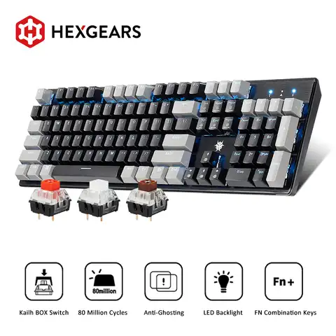 Водонепроницаемая механическая клавиатура HEXGEARS GK705Plus Kailh BOX Switch, LOL, 104 клавиш