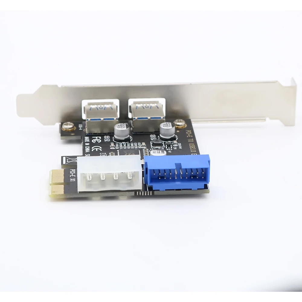 2 портами плата PCI Express USB 3 0 спереди Панель с Управление карта адаптер 4-контактный
